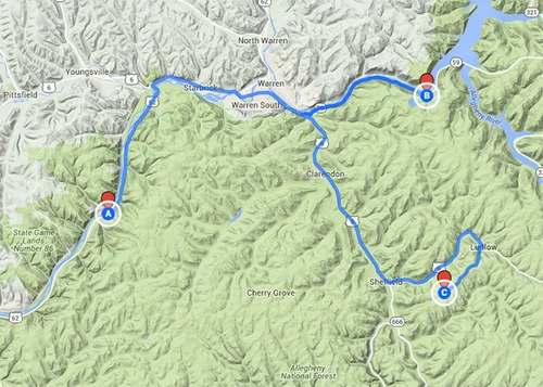 Allegheny national forest trail map sales